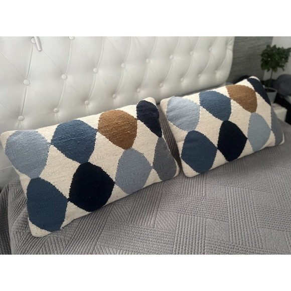 Home Depot Accents 26 X 6 Woven Wool Blend Pattern Lumbar Pillow
